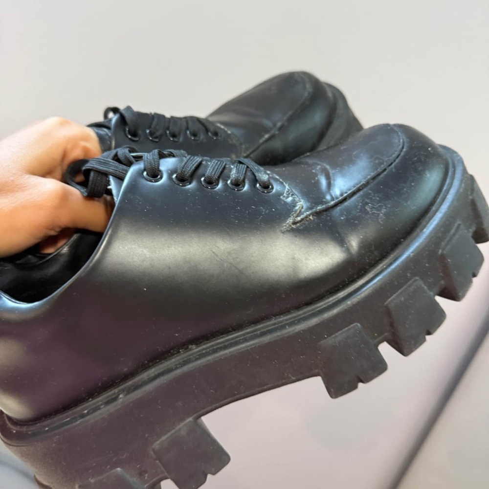 Chunky Black Platform Shoes